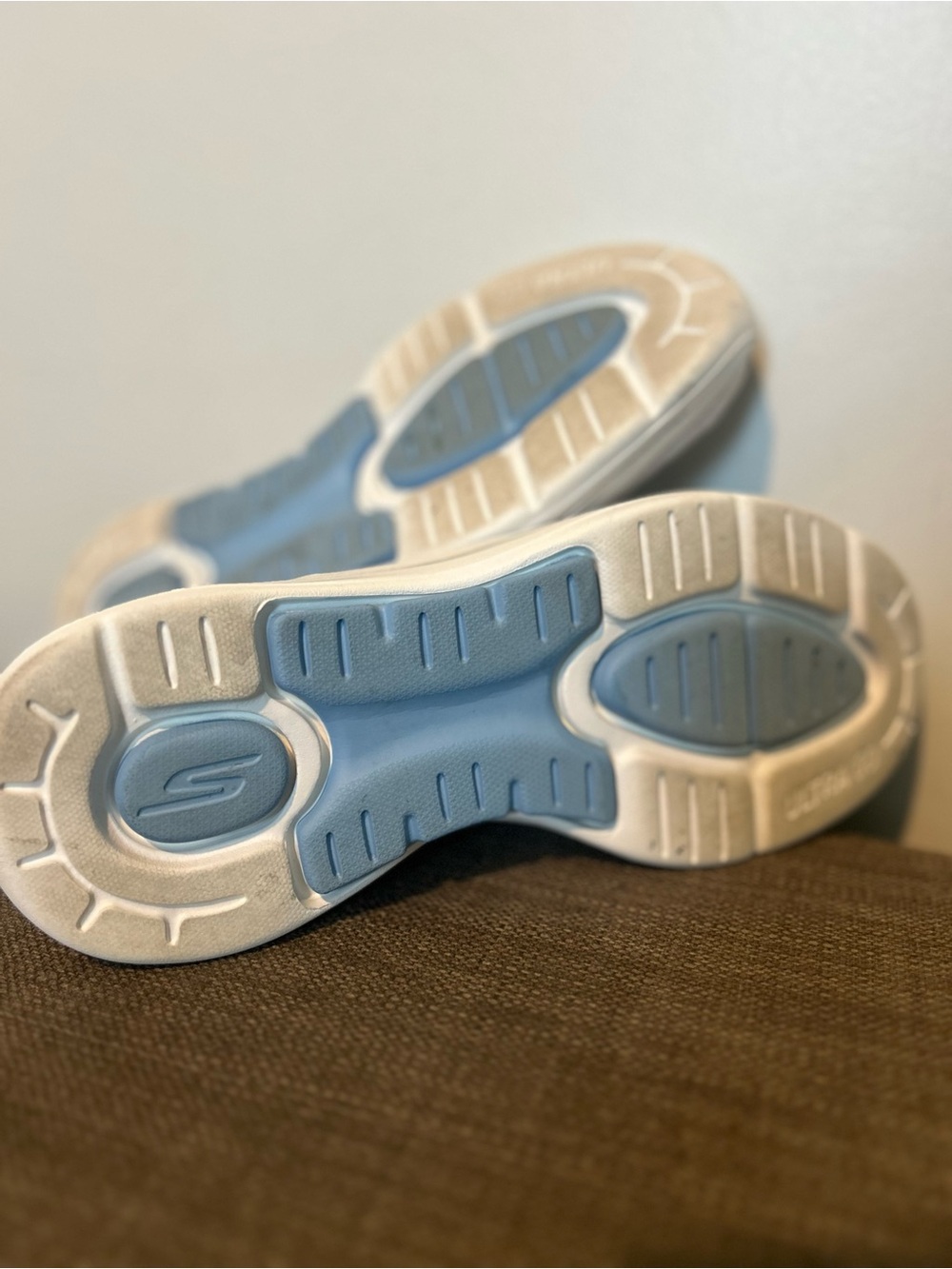 Skechers Wave-Textured Slip-On Sneakers in Light Blue - Picture 8 of 8